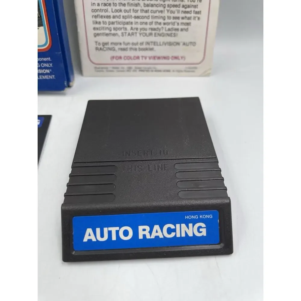 Auto Racing (Intellivision, 1980) COMPLETE IN BOX w/ OVERLAYS / TESTED